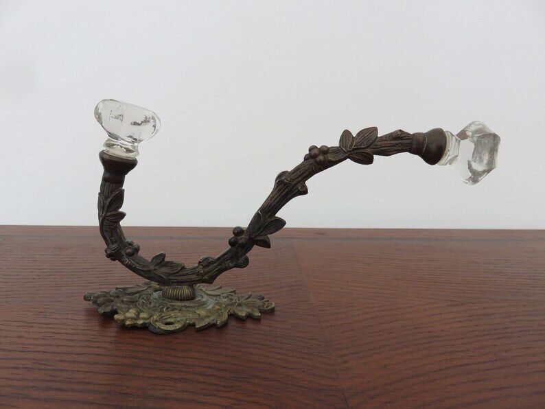 Art Deco bronze and glass coat rack from the 20s and 30s