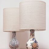 Paire lampes faïence de Gien
