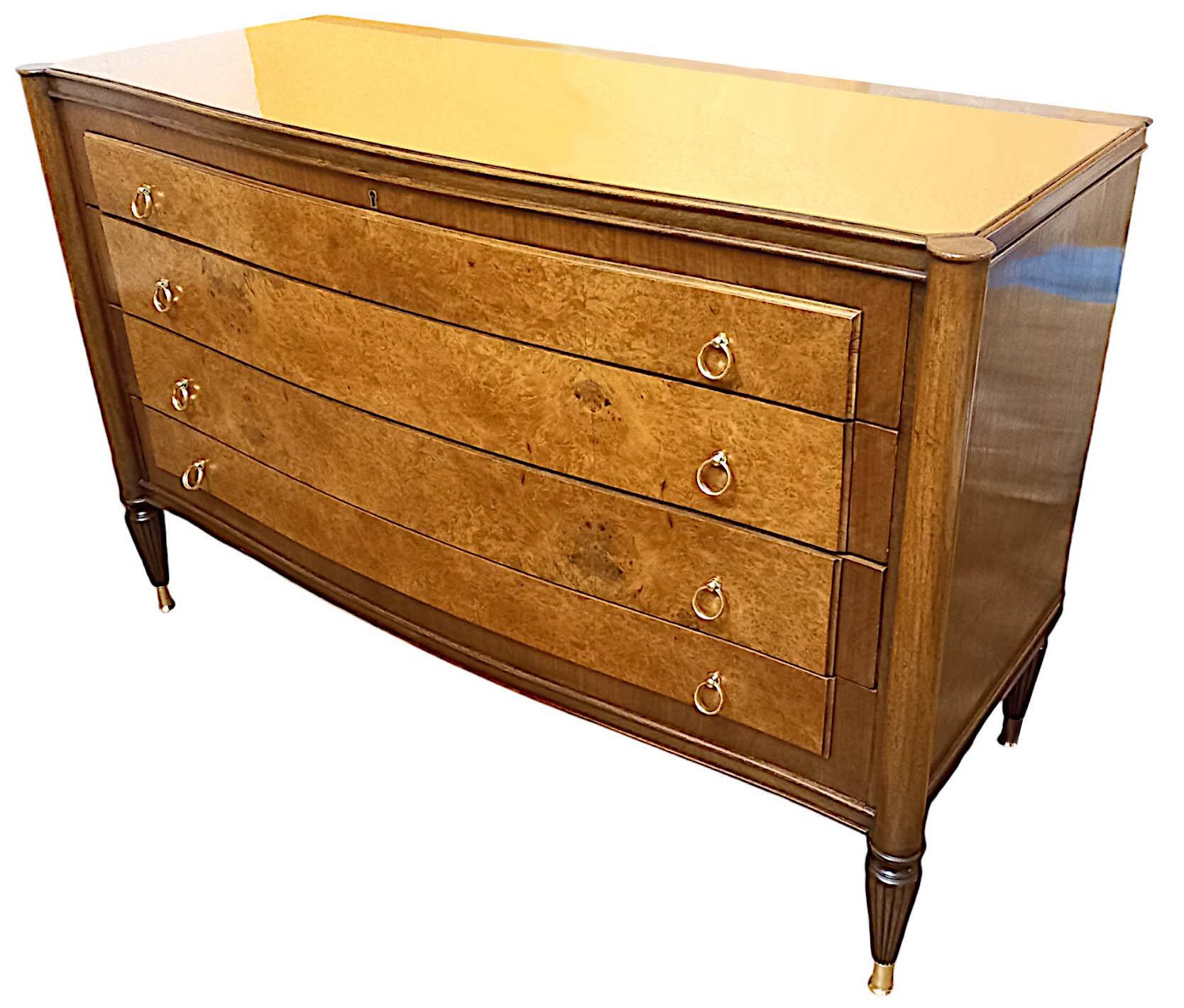 Curved Art Deco Chest of Drawers