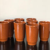 8 cups in glazed sandstone gp digoin