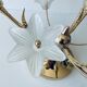 Ceiling lamp art deco flowers three fires