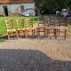 6 chaises anciennes en bois et paille