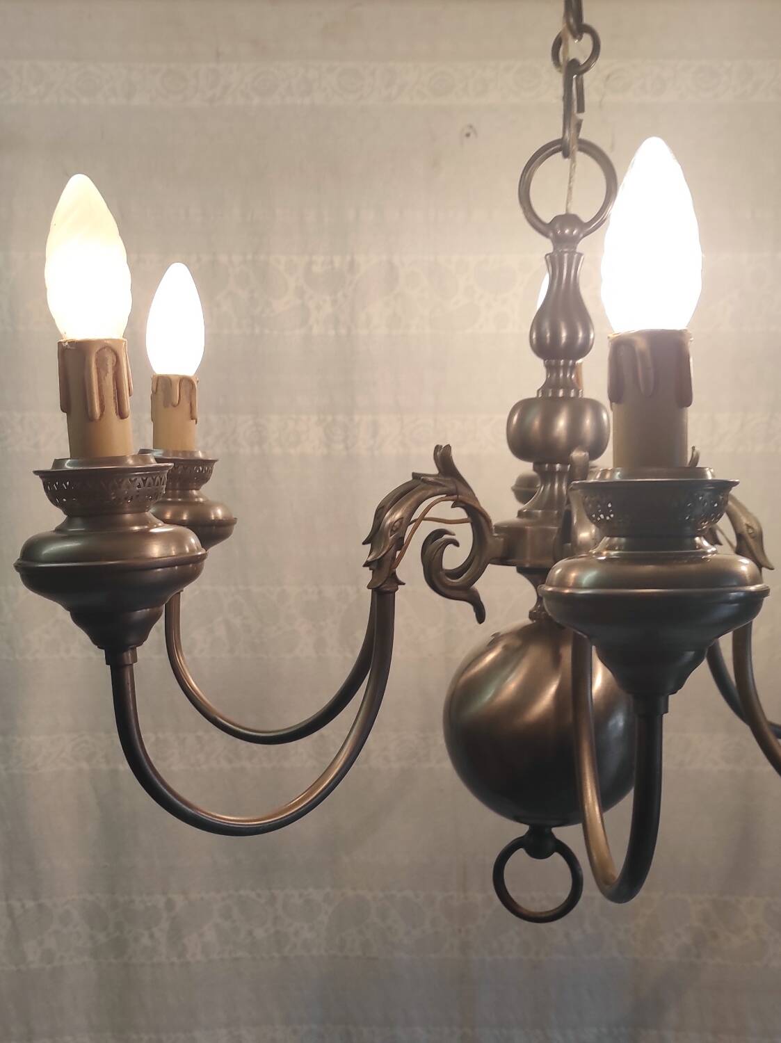 Dutch style chandelier 6 lights - mid. 20th century