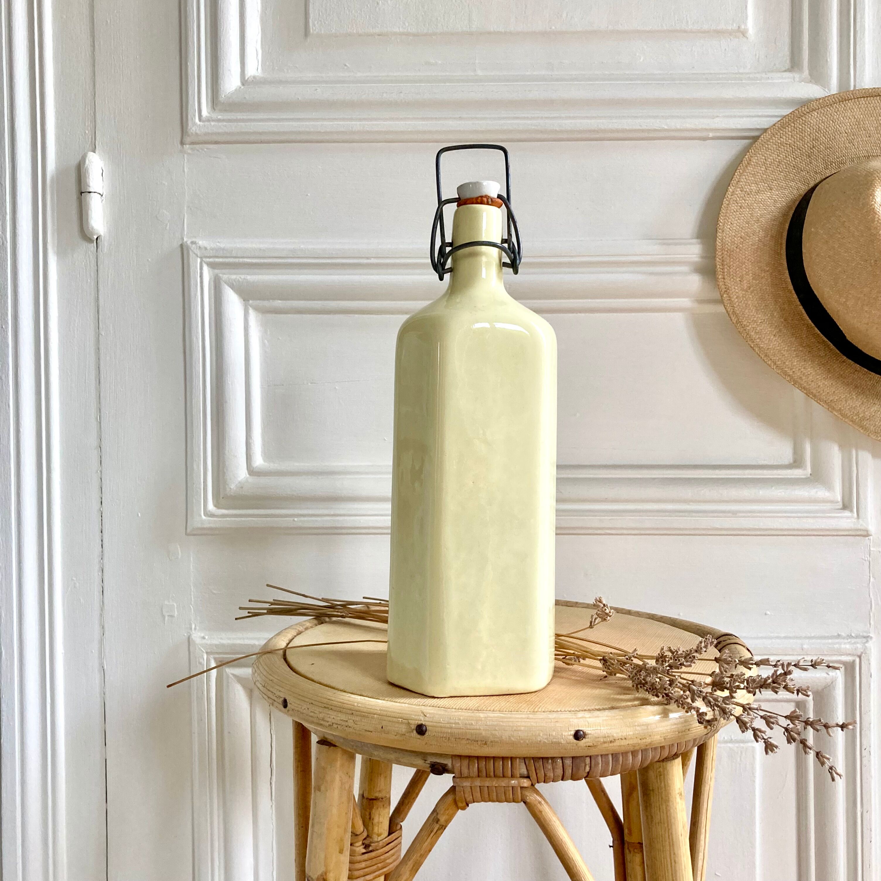 Bottle soliflore glazed stoneware