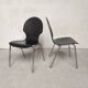 6 chaises plywood et chrome
