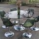 Oval dining table & 6 Gastone Rinaldi vintage chairs Roche Bobois