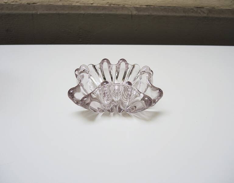 Old Manganese or Ouraline Glass Ashtray