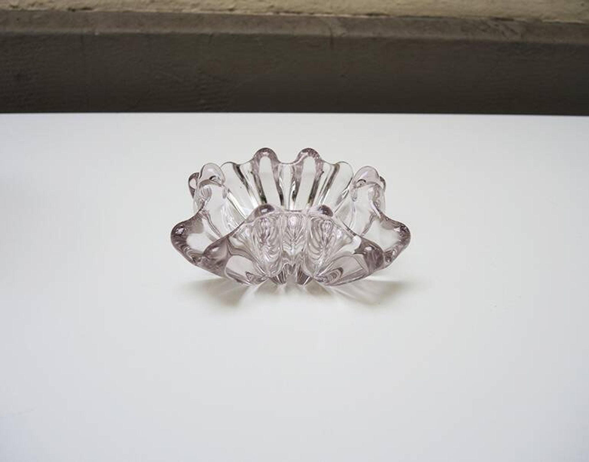 Old Manganese or Ouraline Glass Ashtray