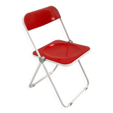Red and white plia chair by giancarlo piretti for castelli, 1960