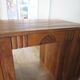 Vintage Art Deco schoolmaster's desk - double-sided - solid wood - 1940s/50s
