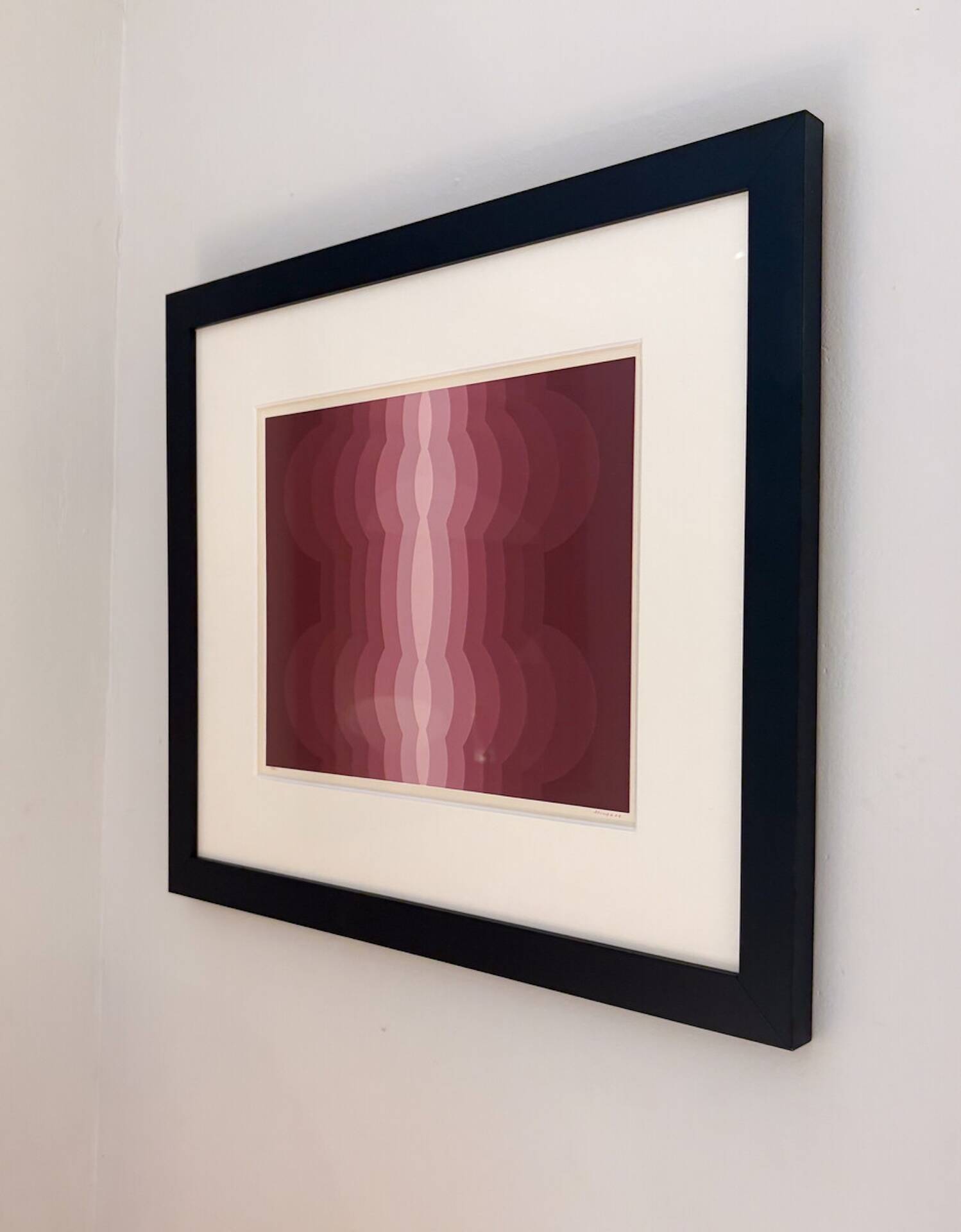 Abstract Pink Screen Print by Miodrag, 56/75