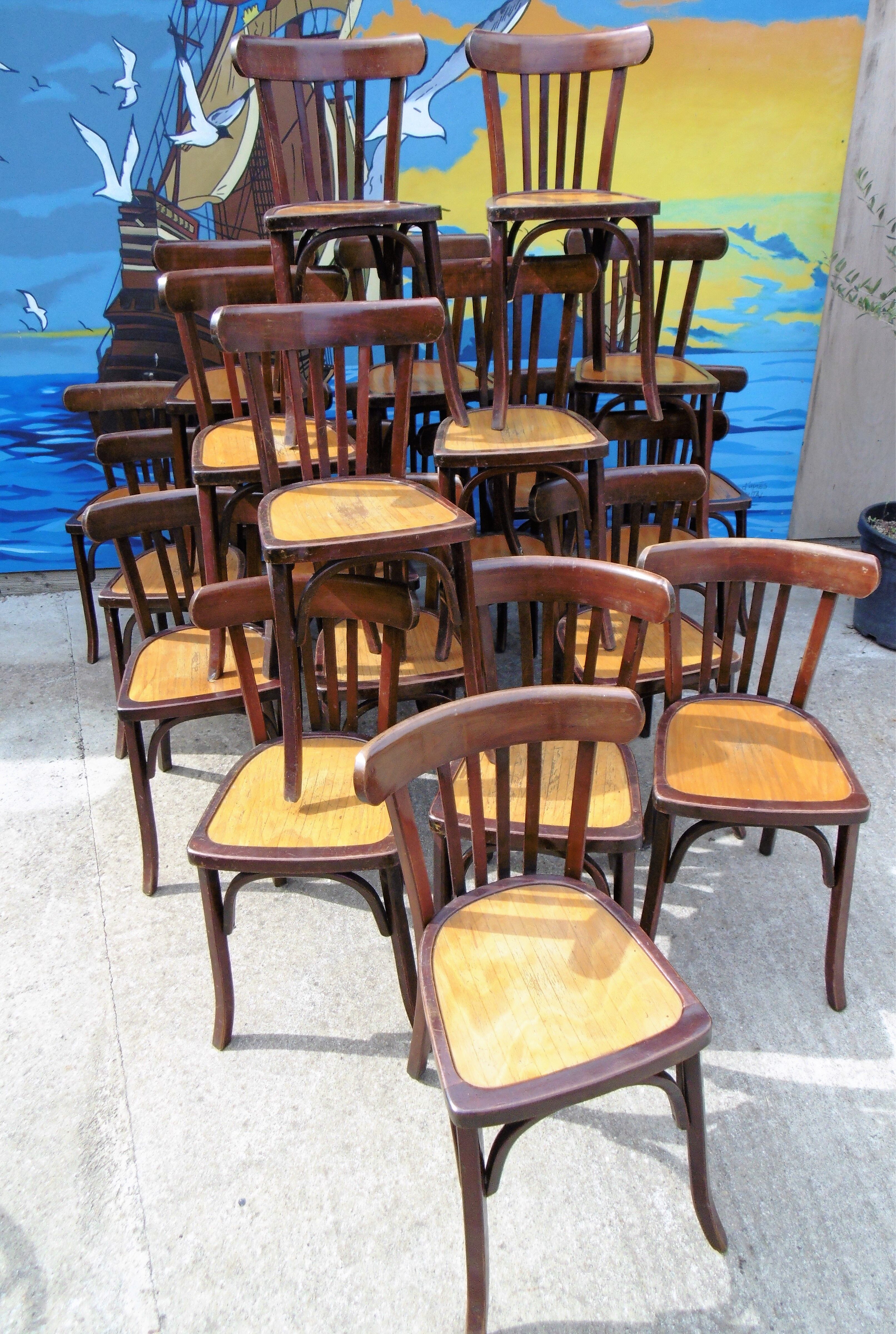 Set of 24 Luterma bistro chairs
