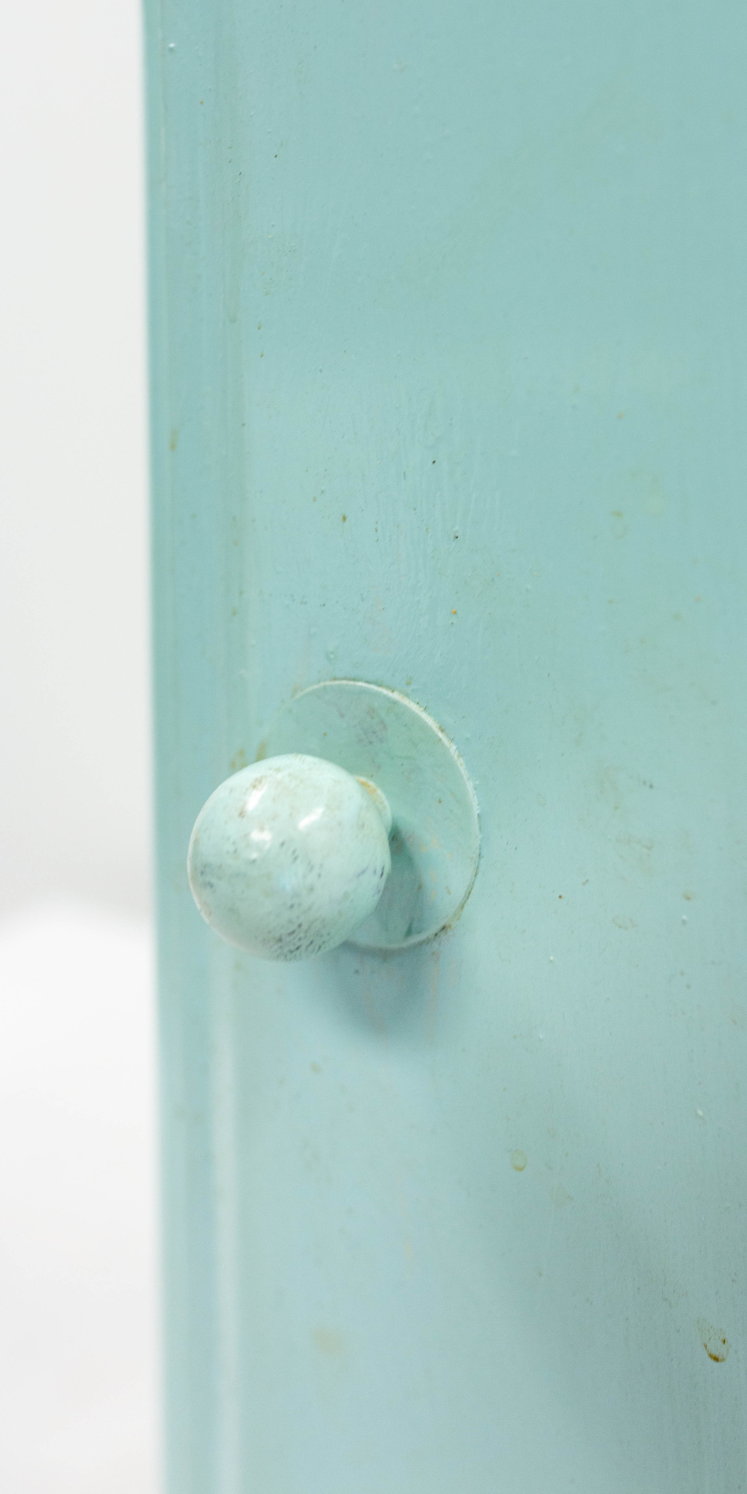 Pharmacy cabinet blue sheet metal