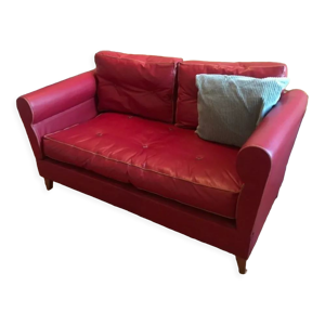 Banquette vintage Skaï rouge