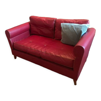 Banquette vintage Skaï rouge