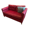 Banquette vintage Skaï rouge