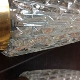 Pair of brass sconces and tulip glass 60