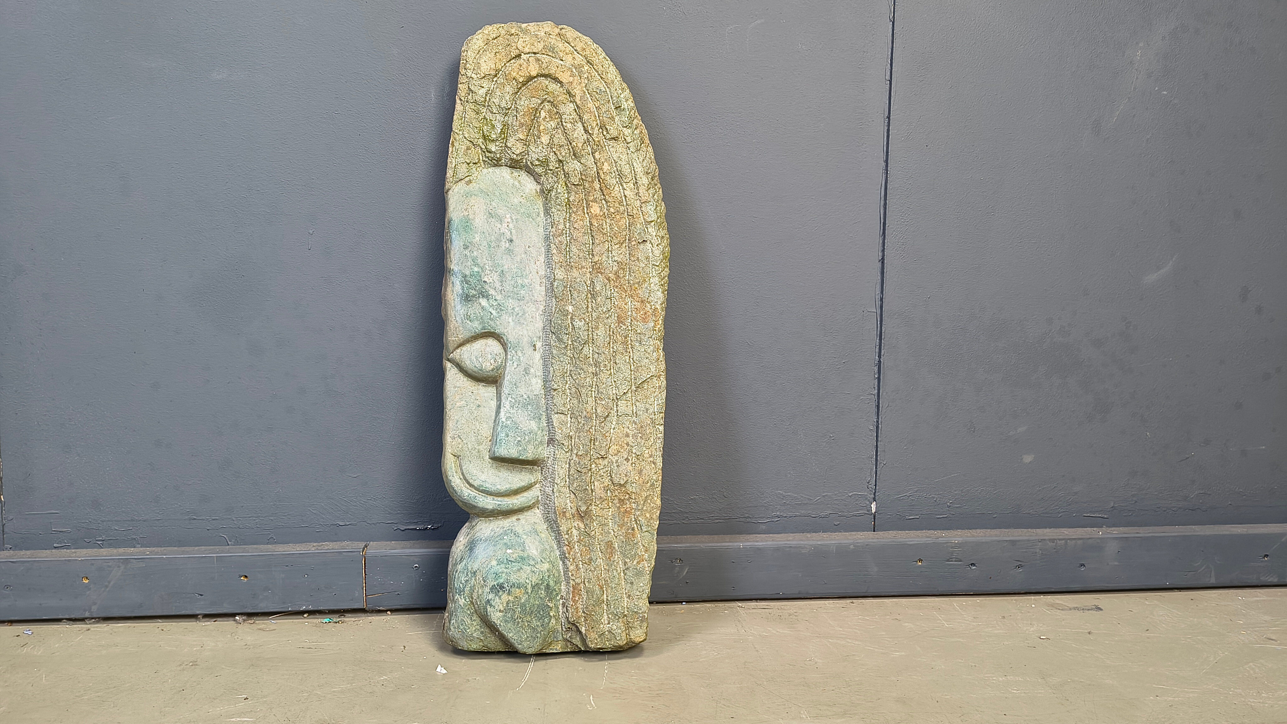 Vintage natural stone sculpture by Peter Munetsi, 1970s