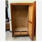 Antique - wardrobe, linen cupboard, inlays -
