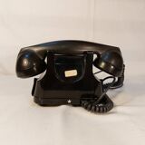 Old Belgian RTT 56B dial telephone in black bakelite