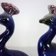 Italian ceramic sculpture 2 peacocks, 1960s