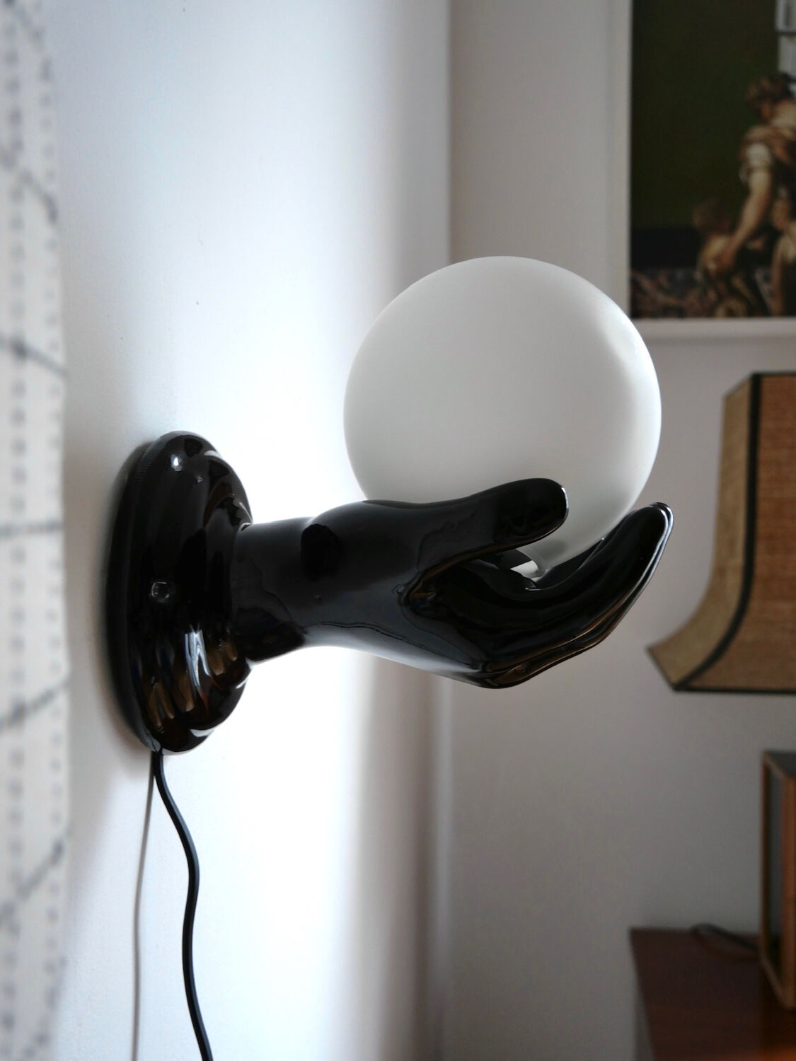 Vintage hand ceramic wall lamps