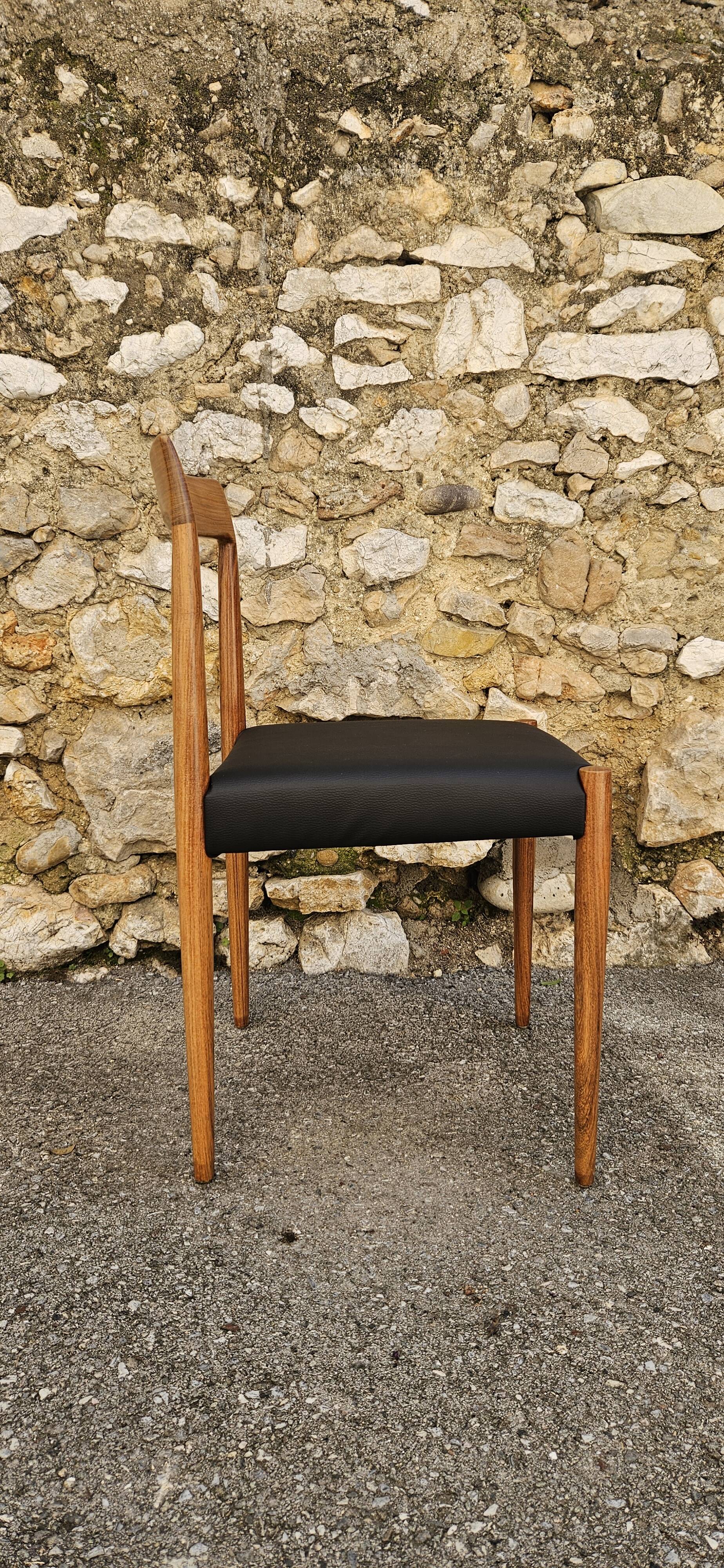 Rosewood chairs, 1960s, by the brand Lübke.