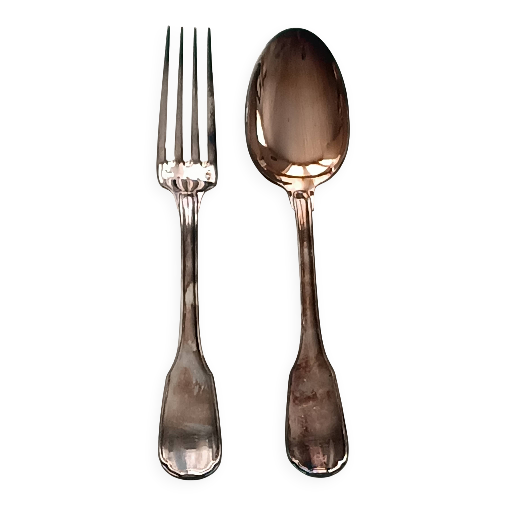 Christofle birth cutlery silver-plated box