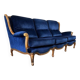 Vintage blue baroque sofa / three-seater / armchair