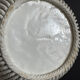 Woven ceramic fruit bowl from the 1950s