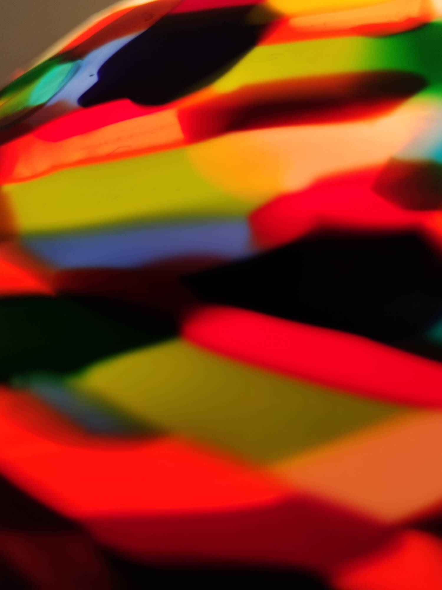 White and Colored Blown Glass and Chrome-Plated Metal Pendant by La Murrina