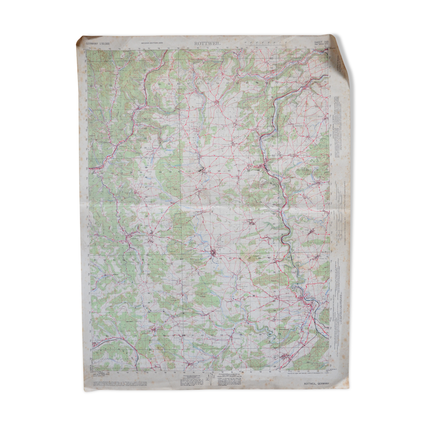 Vintage map of Rotweil Germany