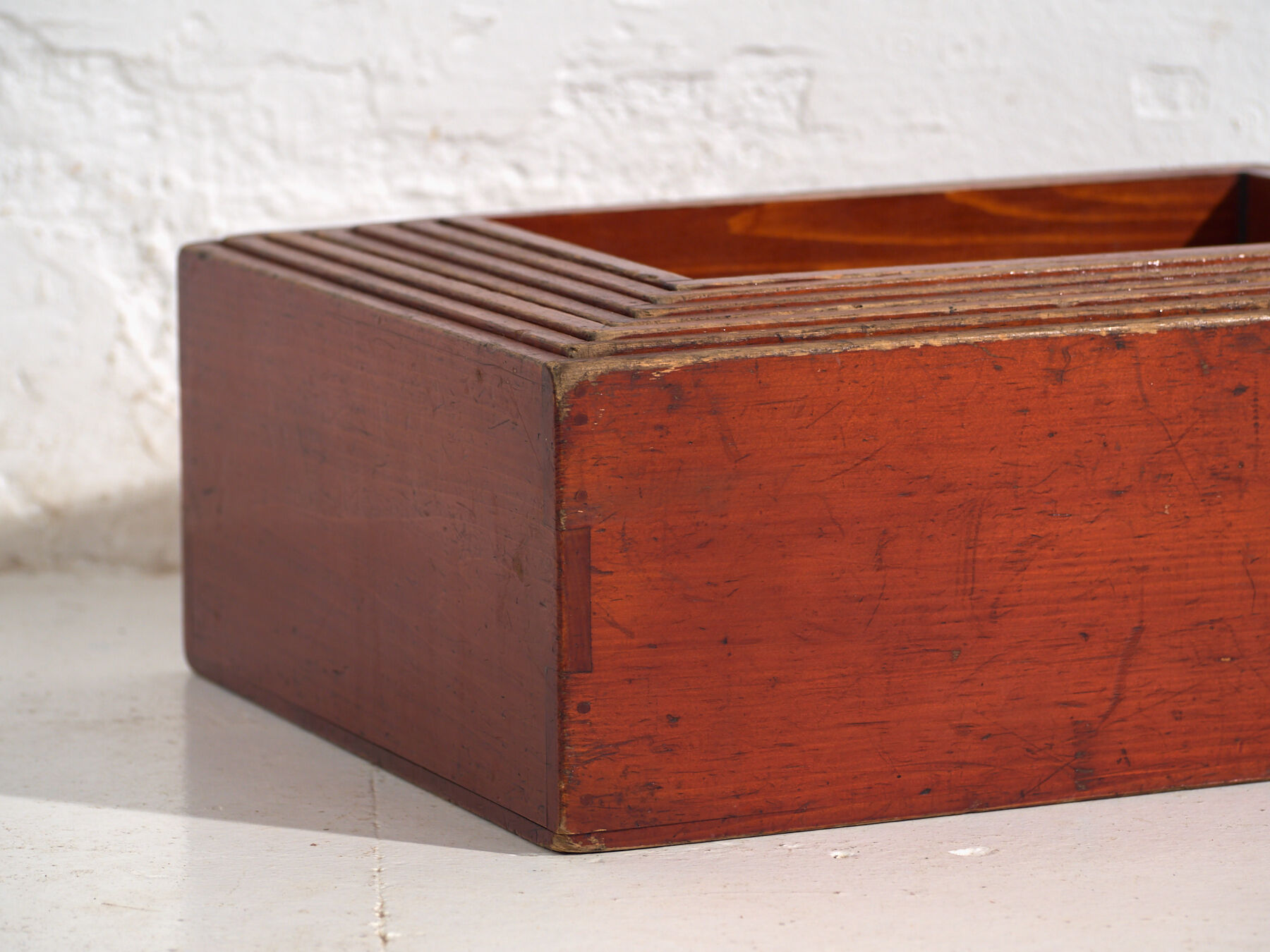 Stackable antique Japanese wooden boxes – set of 7 – Taishō–Shōwa period (c. 1920–1950)