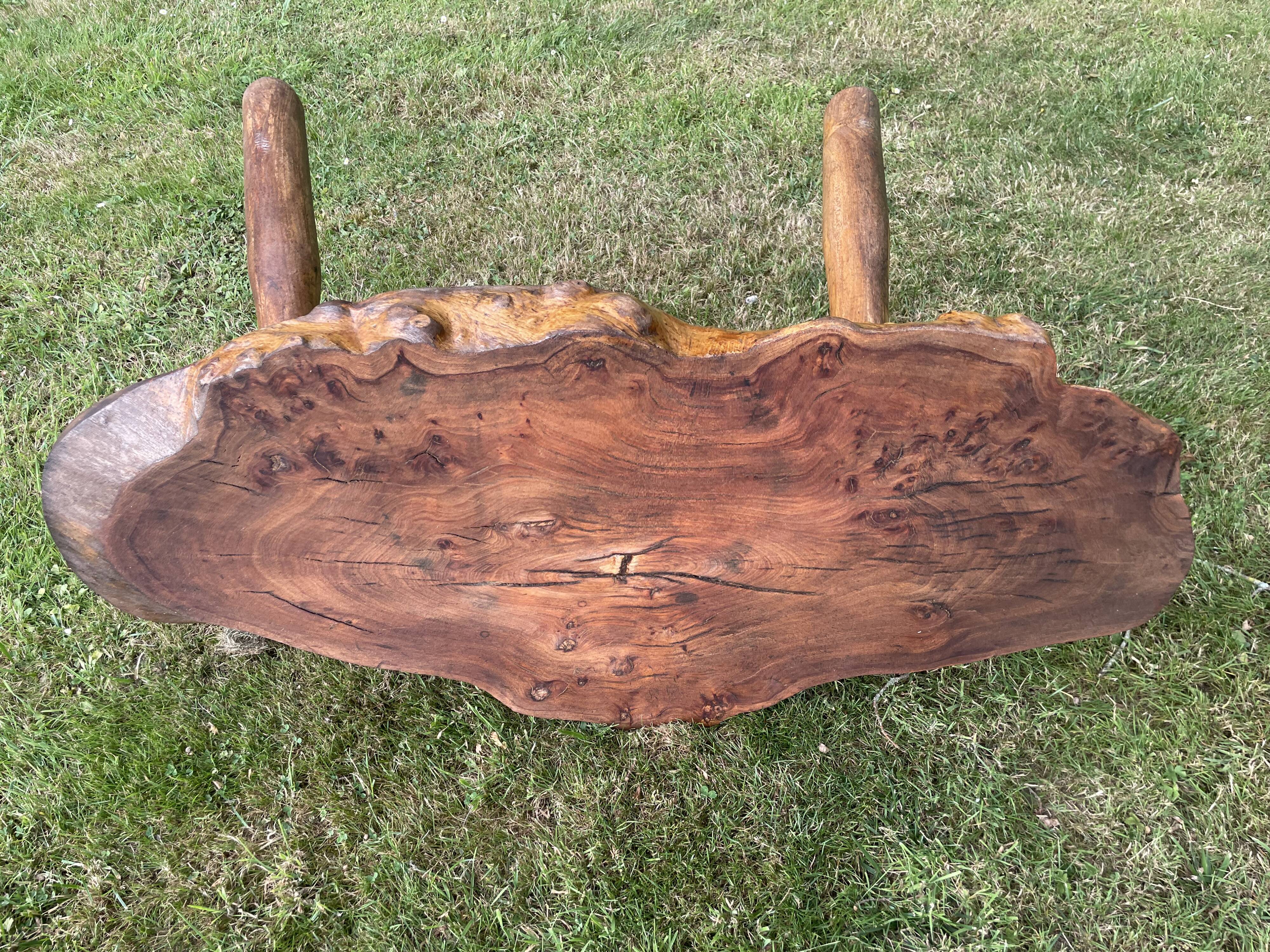 Modernist brutalist coffee table free form reconstruction 1950