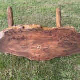 Table basse moderniste brutalist forme-libre reconstruction 1950