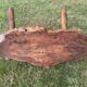 Table basse moderniste brutalist forme-libre reconstruction 1950
