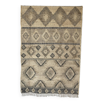 3 x 8 Ft-Chanvre\Coton Kilim Runner tissé à la main, Décoration intérieure, Cadeau, Coureur de côté de lit, Sol, Hall, Zone, Indien