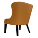 Fauteuil en simili cuire couleur abricot