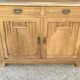 Two-body oak sideboard from the 1940s; stripped