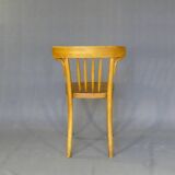 Série de 4 chaises Thonet Art déco bistrot blondes 1930