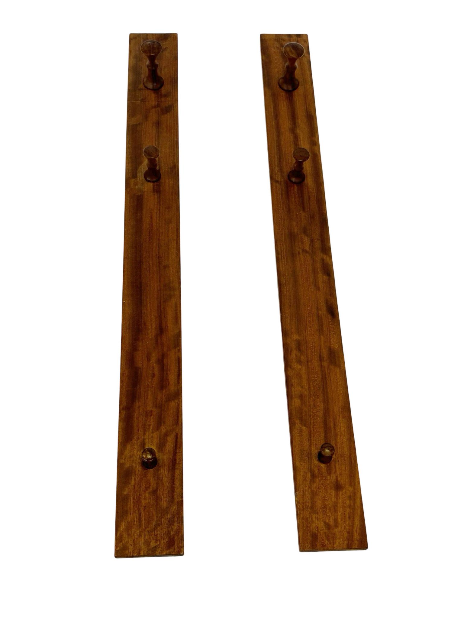 2 portemanteaux muraux danois vintage en teck