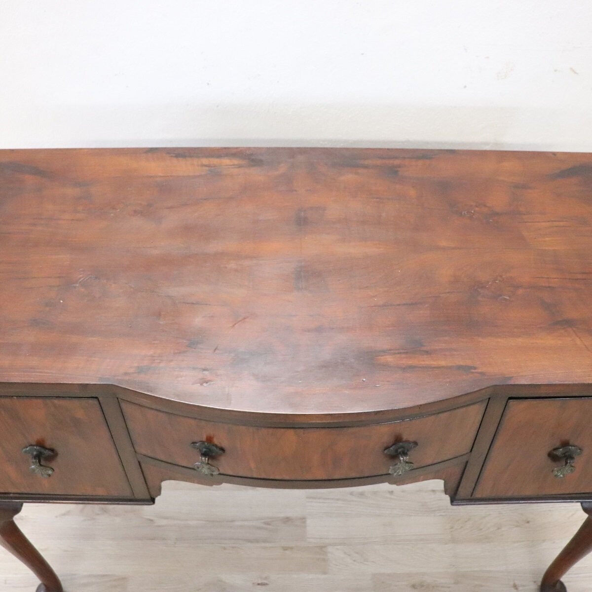 Writing Desk In Walnut Veneer, Early 20th Century