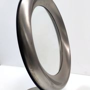 Round Anodized Brass Vanity Mirror Attr. to Sergio Mazza, Italy
