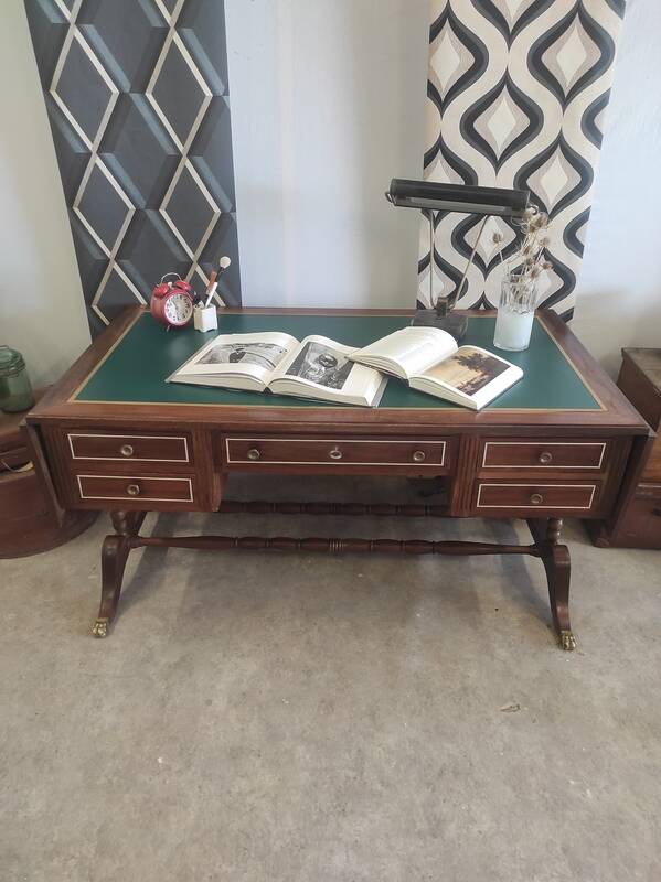 Double-sided mahogany empire desk