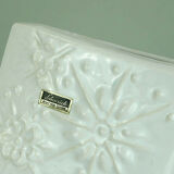 Vintage west german scheurich kosmos vase white glaze sputnik pattern model 263-31