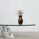 K1000 Carrara marble coffee table by Ronald Schmitt for Team Form AG