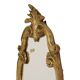 French Baroque-style gold-leaf gilded mirror with crest, 60 cm