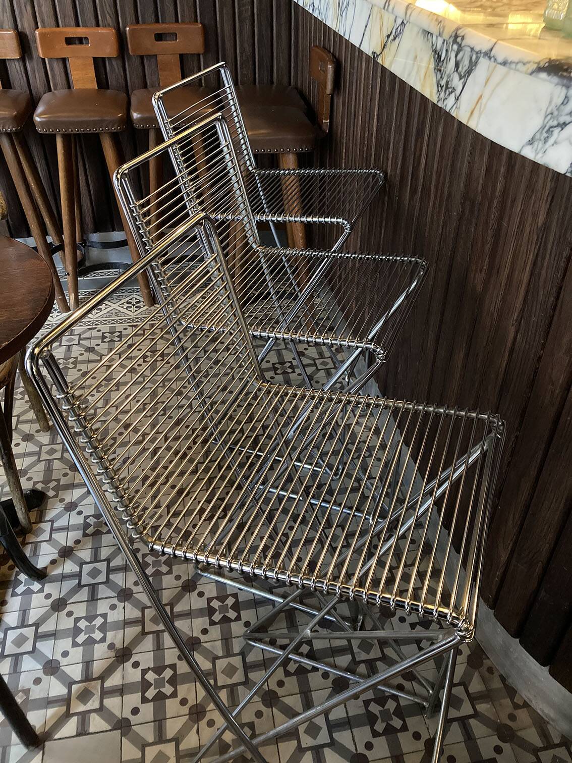 Metal bar stool