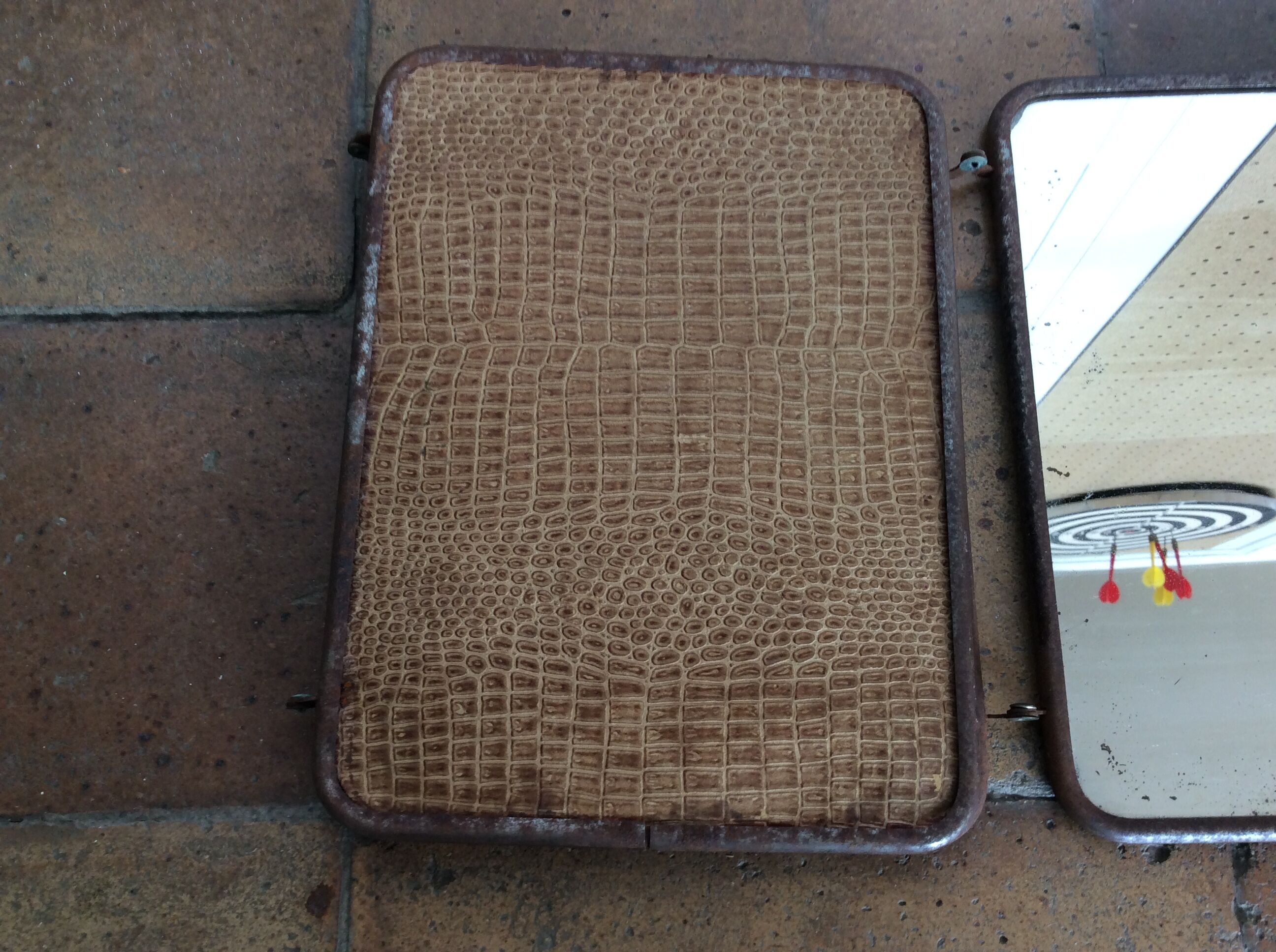 Triptych barber mirror - 57x24cm