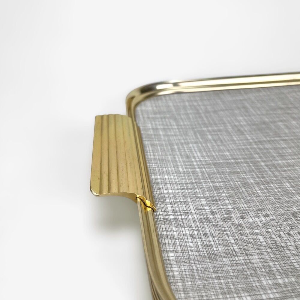 Brass tray and Formica Italy 50s